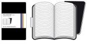 Moleskine. Set 2 taccuini Volant a righe copertina nera