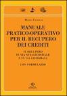Manuale pratico-operativo per il recupero dei crediti. Il recupero in via stragiudiziale e in via giudiziale. Con formulario