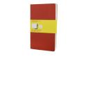 Moleskine large. Quaderni a quadretti - set da 3 pezzi copertina rossa