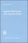 Appunti dalle lezioni sulle fonti del diritto