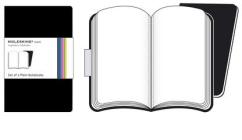 Moleskine extra small. Set 2 taccuini Volant a pagine bianche copertina nera