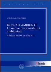 D.L.vo 231 Ambiente. Le nuove responsabilit� ambientali