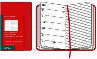 Moleskine 12 mesi - Weekly Notebook Diary - Large - Copertina rigida rossa 2012