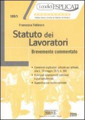 Statuto dei lavoratori. Brevemente commentato. E-book