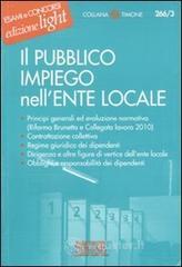 Il pubblico impiego nellente locale. E-book