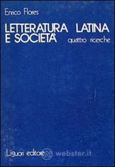 Letteratura latina e societ&agrave;