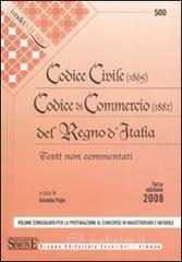prezzi Codice civile 1865 Codice di commercio 1882 del Regno dItalia Testi non commentati