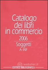 Catalogo dei libri in commercio 2006. Soggetti