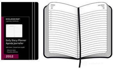 Moleskine 12 mesi - Daily Diary - Large - Copertina morbida nera 2012
