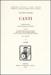 Canti e poesie disperse. Con DVD. Ediz. critica