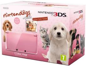 Nintendo 3DS Rosa Corallo+Nintendogs&Cat