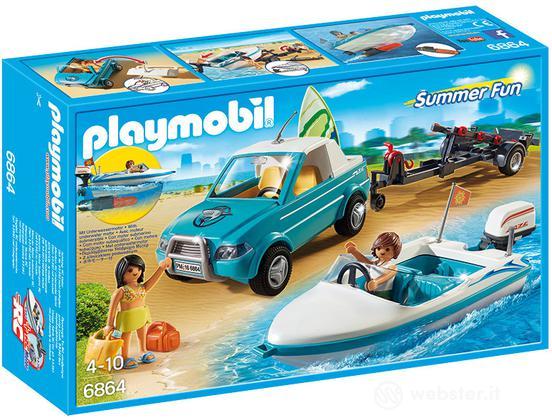 PLAYMOBIL Surfisti+ Pick Up + Motoscafo PLAYMOBIL Surfisti+ Pick Up + Motoscafo