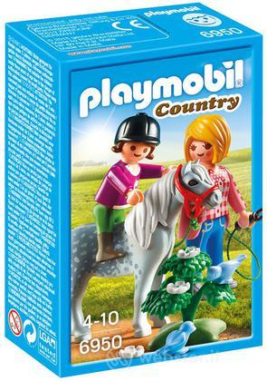 PLAYMOBIL Pony Con Mamma E Bambina PLAYMOBIL Pony Con Mamma E Bambina