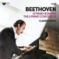 Beethoven: 12 piano sonatas, the 5 piano concertos (box 8 cd)