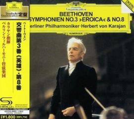 Beethoven:symphonies nos.3 & 8 (shm-cd/deutsche grammophon basic series)