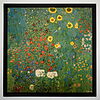 Gustav Klimt - Giardino di girasoli 1905 - Poster vintage originale anno 1994