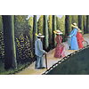 Henri Rousseau - Giardini del Lussemburgo - Poster vintage originale anno 1999 stampato in occasione della mostra a Roma Scuderie papali al Quirinale