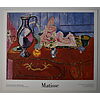 Henri Matisse - Statuetta rosa e bricco su cassettone rosso - Poster vintage originale anno 1999