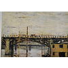 Claude Monet - The bridge at Argenteuil, grey weather - Poster vintage originale anno 1996