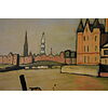 Albert Marquet - Il porto di Amburgo 1909 - Poster vintage originale anno 1999