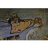 Umberto Boccioni - Automobile e caccia alla volpe 1904 - Poster vintage originale anno 1998