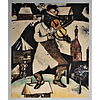 Marc Chagall - Il violinista 1912 - Poster vintage originale anno 2002