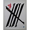 50° Anniversario Vespa - Designer Shigeo Fukuda - Poster vintage originale anno 1996