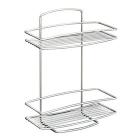 Metaltex serie Onda - Mensola rettangolare 2 ripiani per bagno - (460002) (AZ)