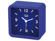 Trevi SLD 3820 Orologio al Quarzo con Sveglia, Grande Quadrante, Finitura Gommata, Movimento Silenzioso, Suoneria Elettronica, Blu (AZ)