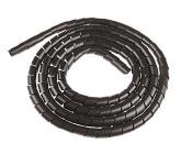Poly Pool PP8075.2 Raccogli Cavi Spiralato Flessibile Lunghezza 2 Metri Diametro 15 mm, Nero (AZ)