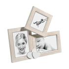 Mascagni Casa Cornice Pele Mele 1 foto 10 x 10 e 2 foto 10 x 15 in legno con decorazioni a cuori da posare (AZ)