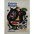 Joan Mirò - Opera grafica, Galerie Maeght, Sculptures - Poster vintage originale