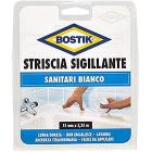 BOSTIK Striscia Sigillante adesiva resistente all'acqua e ai detergenti domestici 13mm x 3,35mt bianca (AZ)