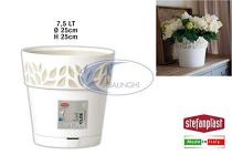Stefanplast Bianco Vaso Opera Cloe 25x25 travertino stefanplas (AZ)