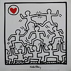 Keith Haring - Senza titolo 1987 - Poster vintage originale anno 1998
