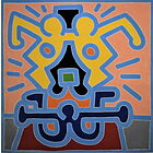 Keith Haring - Senza titolo 1988 - Poster vintage originale anno 1998