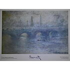 Claude Monet - Il ponte di Waterloo. Effetti della nebbia 1903 - Poster vintage originale anno 1999