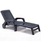 BICA 178.4 Miami Sedie, Antracite, 91.5x74x180 cm, 190x70x46 cm (AZ)