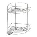 Metaltex serie Onda  - Mensola angolare 2 ripiani per bagno - (460202) (AZ)