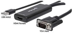 Cavetteria PC Convertitore da VGA e USB ad HDMI IDATA HDMI-VGA3M (AZ)