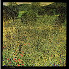 Gustav Klimt - Prato di fiori - Poster vintage originale anno 1996