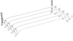 Gimi Brio Super 100 Stendibiancheria da Parete, Stendino a Fisarmonica, Estraibile, Spazio di Stenditura 5 m, Acciaio, 100 x 43 x 23 cm (AZ)