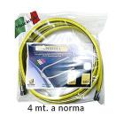 Tubo flessibile gas 4 metri 1/2 MF inox a norma EN 15266 per piano cottura/cucina UNIROLL (AZ)