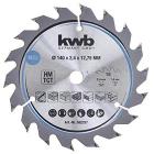 kwb 582357 Lama per seghe circolari per trucioli, legno/legno duro, 140 x 12,7 mm, tagli puliti, numero medio, 18 denti Z-18, lama per seghe CleanCut media, 75 (AZ)