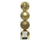 Confezione 4 Palline Colore Oro Decorazioni Assortite
