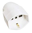 Presa volante pluristandard 10/16A uscita cavo assiale colore Bianco (AZ)
