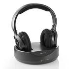 Thomson WHP3001BK - Cuffia Wireless, 20 Hz - 20 kHz, Over-ear, Stazione di ricarica, sistema PLL, 100 m, Nero