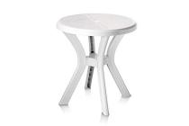 LI.G Tavolo Giotto Tondo in Resina 70 CM Bianco (AZ)