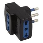 Adattatore multiplo 3 prese e spina 16A nero (AZ)