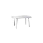 Tavolo da giardino in resina bianca ovale 135 x 85 tavolo per esterni (AZ)